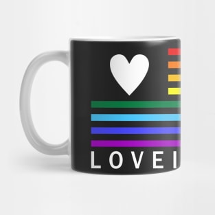 USA LGBT Pride -  American Flag Style Love is Love BOLD Mug